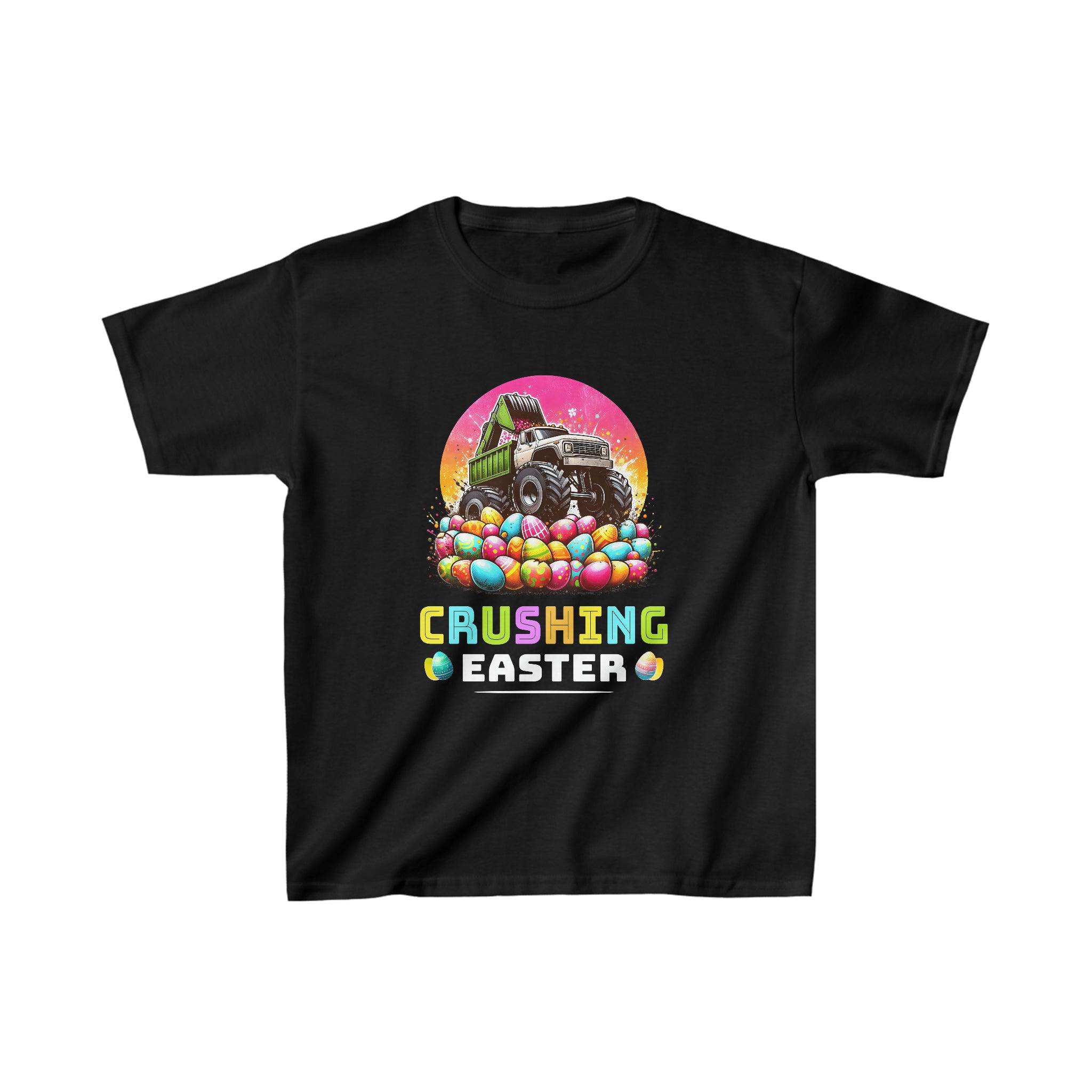 Boys Easter Monster Truck Easter Eggs Toddler Boys T Shirts