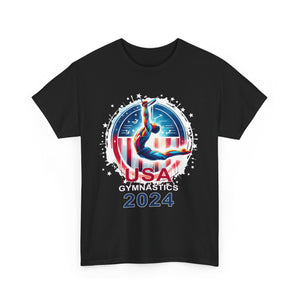 USA 2024 Games United States Sport 2024 USA Mens Gymnastics Big and Tall Shirts for Men Plus Size