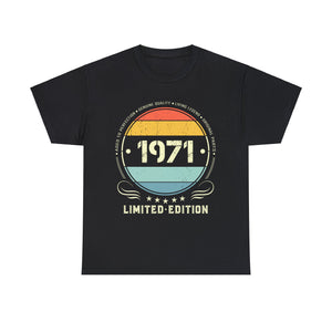 Vintage 1971 Limited Edition 1971 Birthday Shirts for Men Mens Tshirts for Men Big and Tall