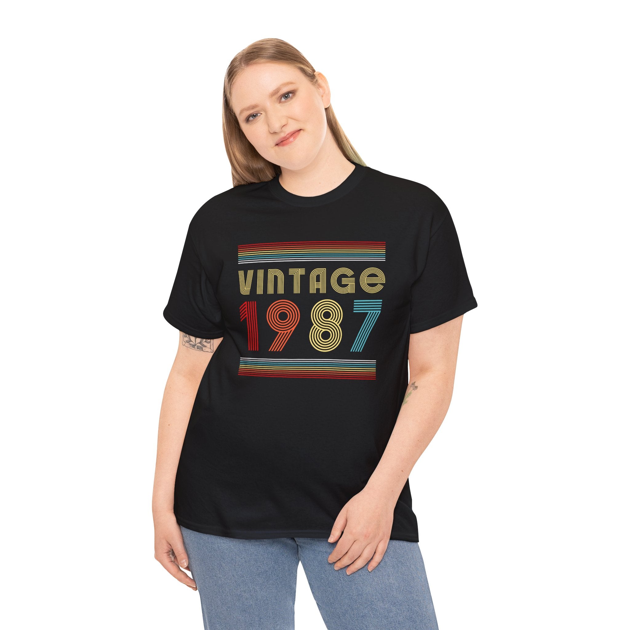 Vintage 1987 TShirt Women Limited Edition BDay 1987 Birthday Plus Size Tops for Women