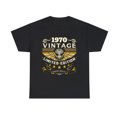 Vintage 1970 T Shirts for Men Retro Funny 1970 Birthday Mens T Shirts Plus Size Big and Tall
