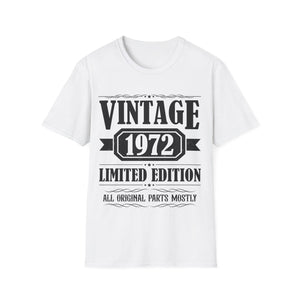 Vintage 1972 T Shirts for Men Retro Funny 1972 Birthday Men Shirts