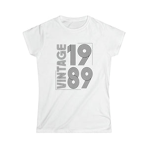 Vintage 1989 T Shirts for Women Retro Funny 1989 Birthday Womens T Shirts