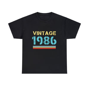 Vintage 1986 T Shirts for Men Retro Funny 1986 Birthday Mens T Shirts Plus Size Big and Tall