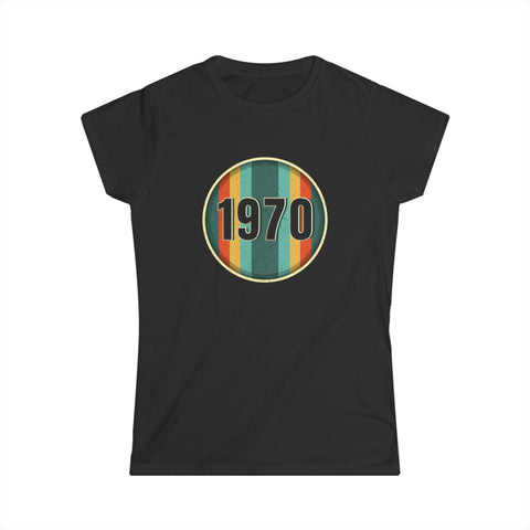 Vintage 1970 Birthday Shirts for Women Funny 1970 Birthday Womens T Shirt