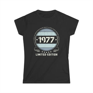 Vintage 1977 T Shirts for Women Retro Funny 1977 Birthday Womens T Shirts