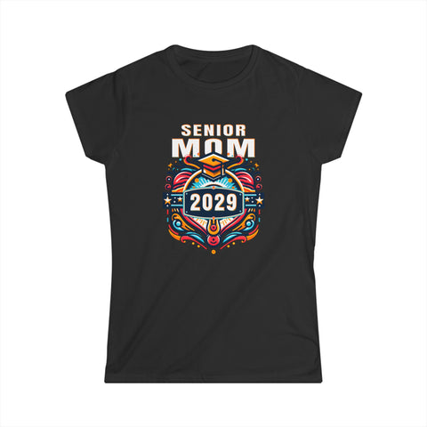 Mom Senior 2029 Class of 2029 Senior 29 Graduation 2029 Womens T Shirt