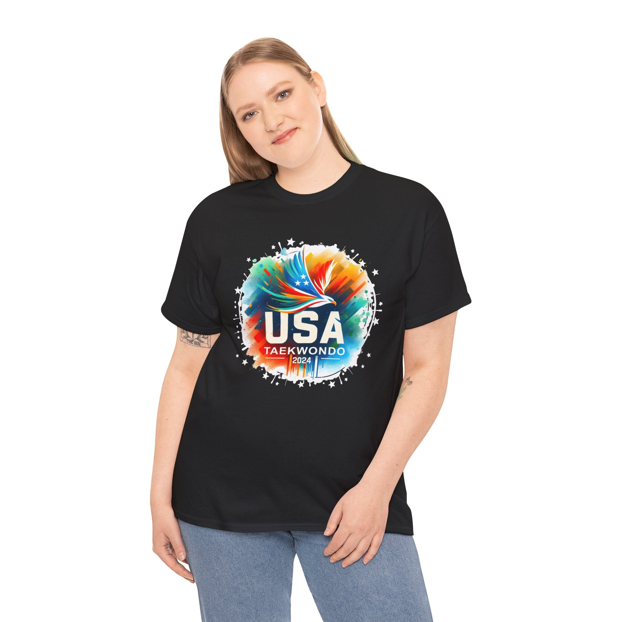 USA 2024 Go United States Taekwondo Sport USA Team 2024 USA Plus Size Shirts for Women
