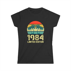 Vintage 1984 Birthday Shirts for Women Funny 1984 Birthday Womens T Shirts