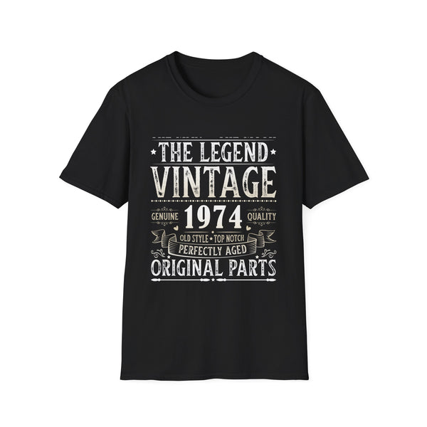 Vintage 1974 T Shirts for Men Retro Funny 1974 Birthday Mens Tshirts