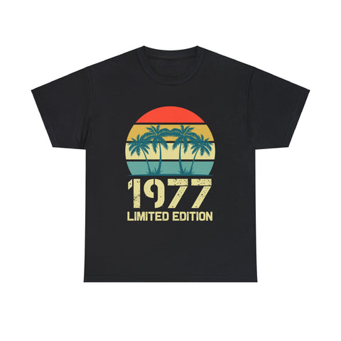 Vintage 1977 Birthday Shirts for Men Funny 1977 Birthday Big and Tall Shirts for Men Plus Size
