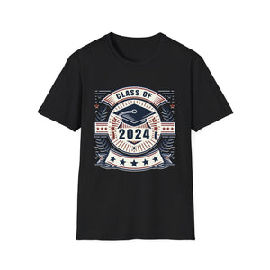 Class of 2024 Graduation School Vintage Senior 2024 Shirts for Men