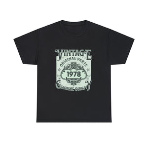 Vintage 1978 TShirt Men Limited Edition BDay 1978 Birthday Big and Tall Shirts for Men Plus Size