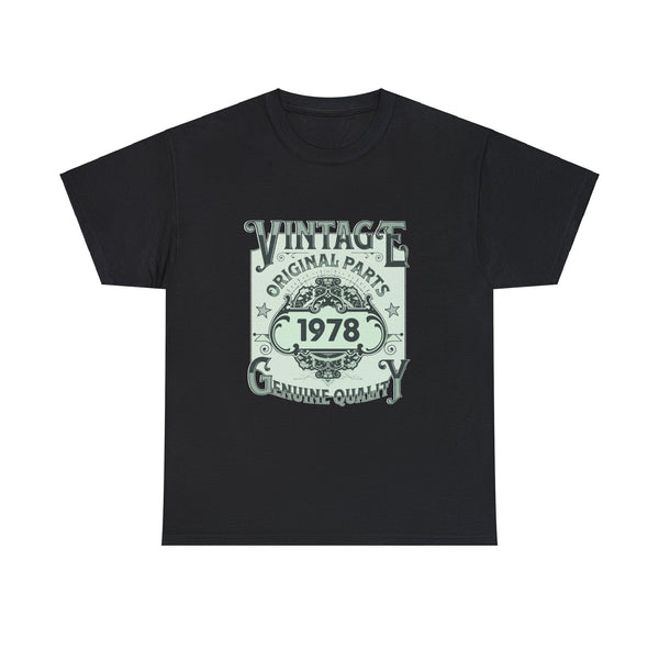 Vintage 1978 TShirt Men Limited Edition BDay 1978 Birthday Big and Tall Shirts for Men Plus Size