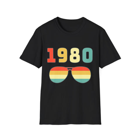 Vintage 1980 T Shirts for Men Retro Funny 1980 Birthday Men Shirts