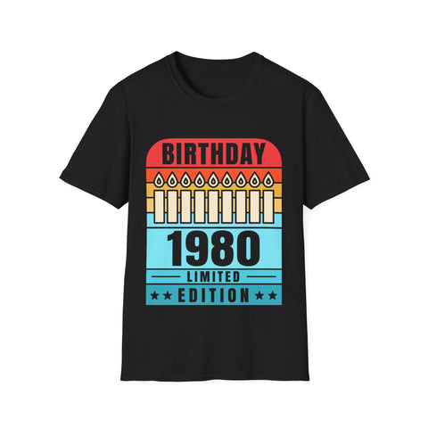 Vintage 1980 TShirt Men Limited Edition BDay 1980 Birthday Mens T Shirt