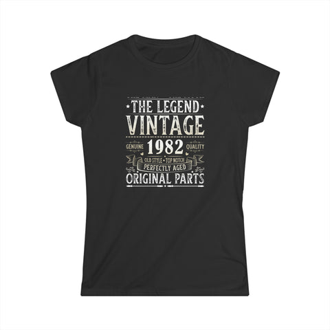 Vintage 1982 T Shirts for Women Retro Funny 1982 Birthday Womens T Shirt