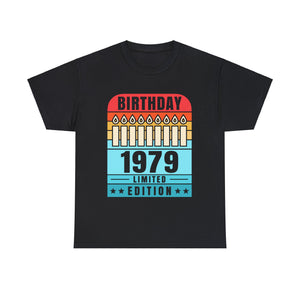 Vintage 1979 TShirt Men Limited Edition BDay 1979 Birthday Mens Shirt Plus Size Big and Tall