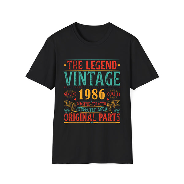 Vintage 1986 TShirt Men Limited Edition BDay 1986 Birthday Shirts for Men