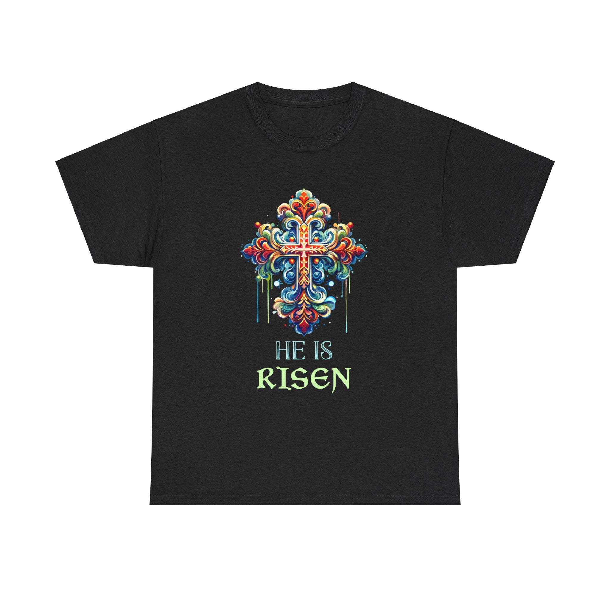 He Is Risen Cross Jesus Easter Christians Orthodox Easter Men Shirts Big and Tall Plus Size