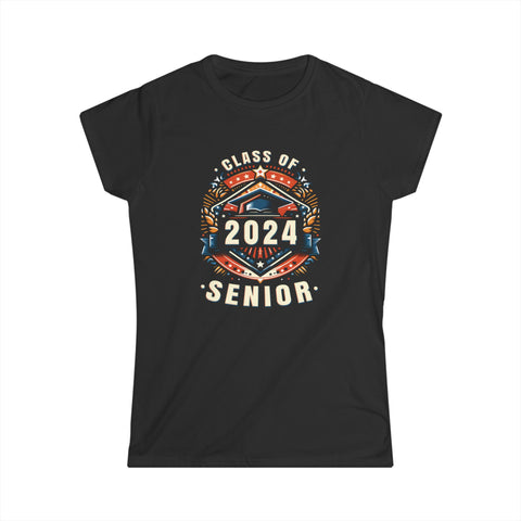 Senior 2024 Class of 2024 Senior 20224 Graduation 2024 Women Shirts