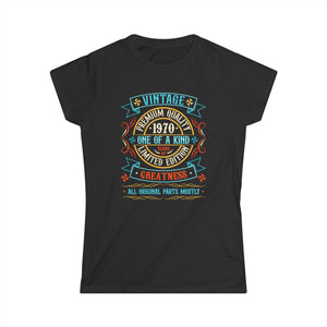 Vintage 1970 T Shirts for Women Retro Funny 1970 Birthday Womens Shirt