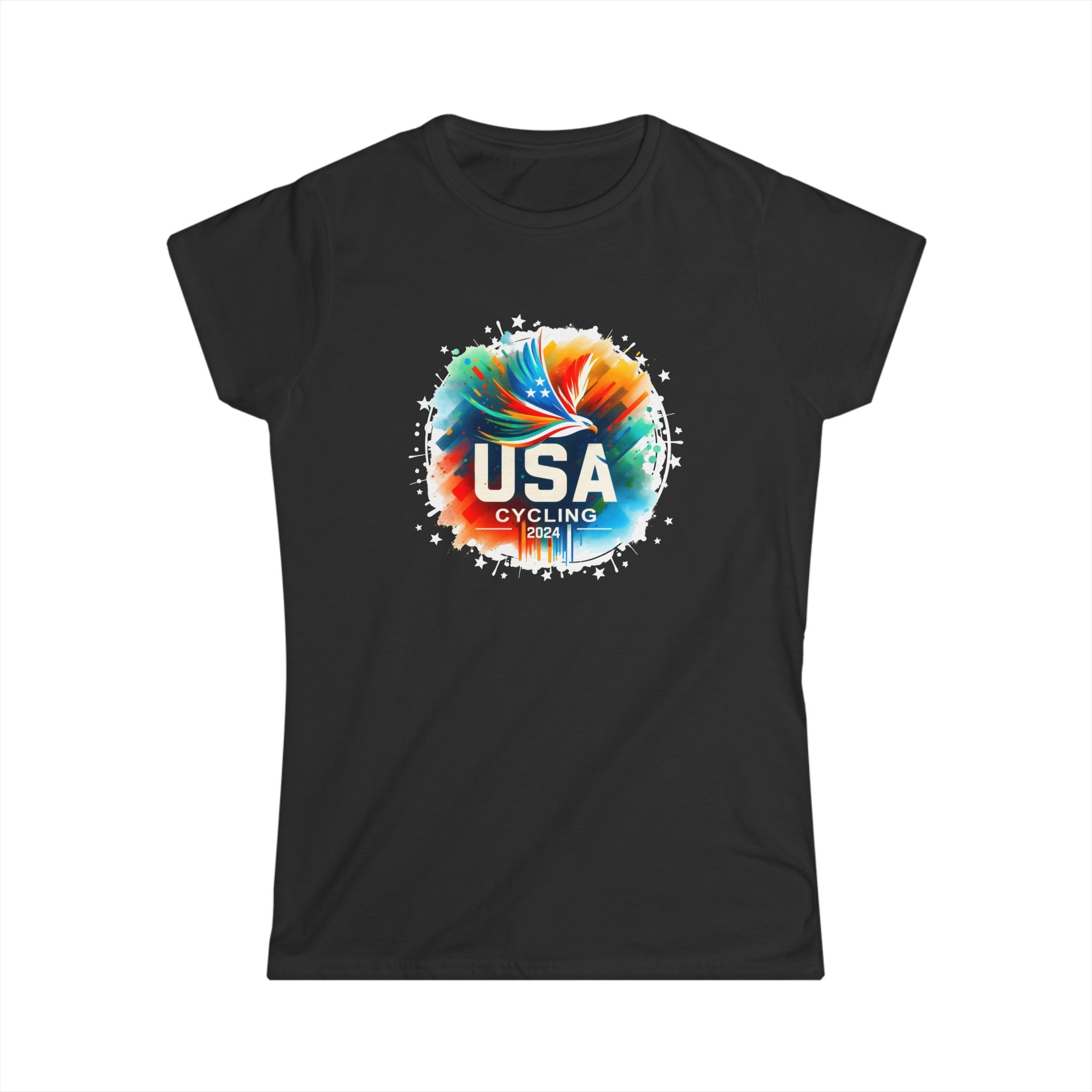 USA 2024 United States Cycling Road Biking Sport 2024 USA Womens T Shirts