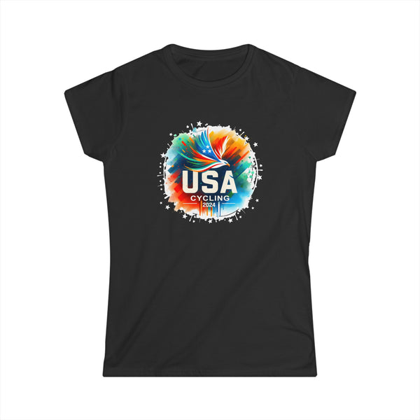 USA 2024 United States Cycling Road Biking Sport 2024 USA Womens T Shirts