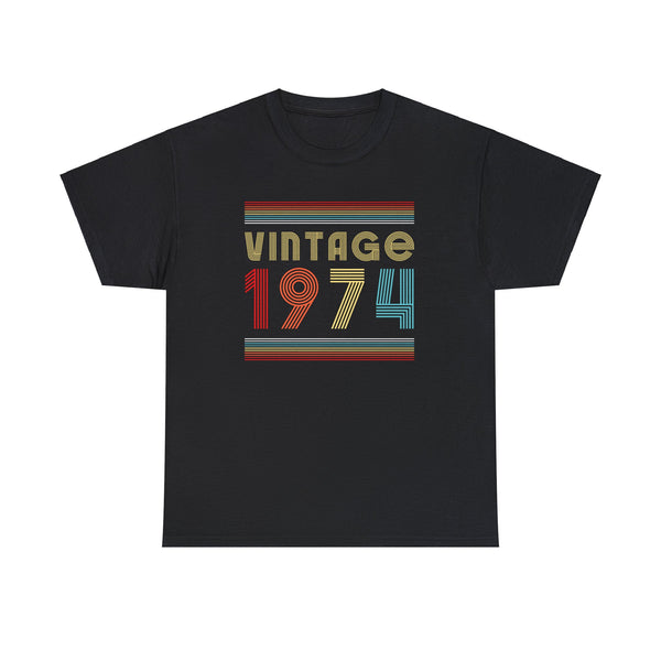 Vintage 1974 TShirt Men Limited Edition BDay 1974 Birthday Men Shirts Big and Tall Plus Size