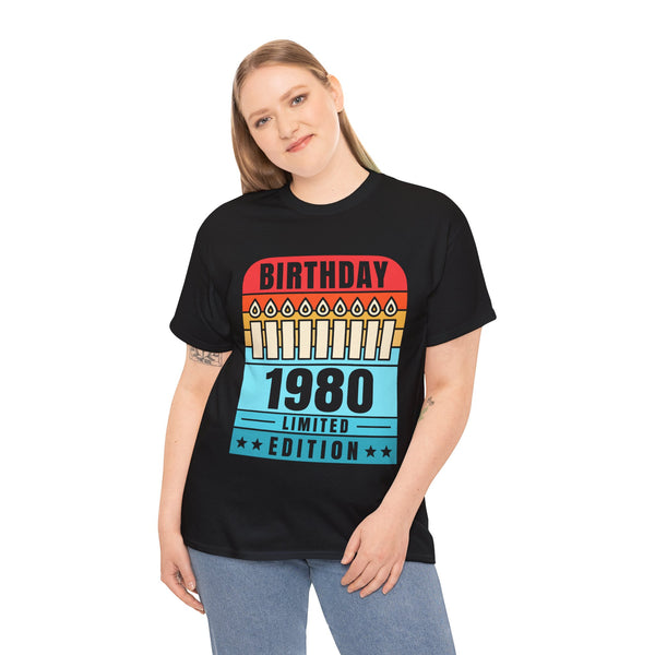 Vintage 1980 TShirt Women Limited Edition BDay 1980 Birthday Womens Plus Size Tops