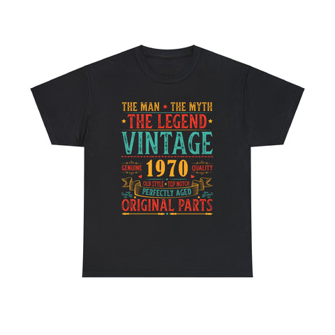 Vintage 1970 T Shirts for Men Retro Funny 1970 Birthday Shirts for Men Plus Size Big and Tall