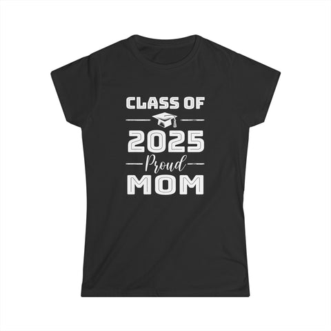 Class of 2025 Senior 2025 Graduation Vintage School Mom 2025 Womens T Shirts