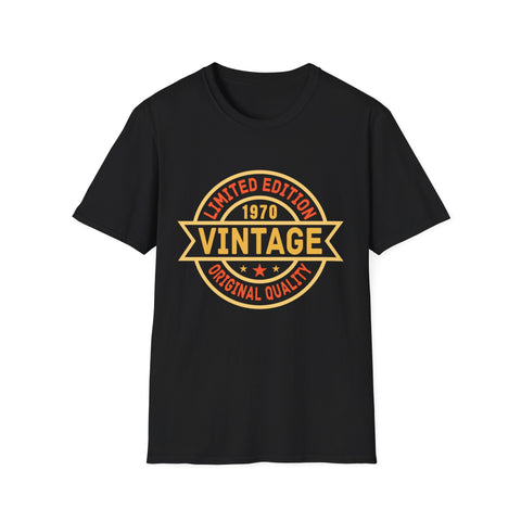 Vintage 1970 TShirt Men Limited Edition BDay 1970 Birthday Mens T Shirt