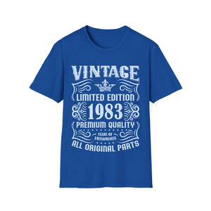 Vintage 1983 TShirt Men Limited Edition BDay 1983 Birthday Mens T Shirts
