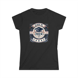 Class of 2024 Graduation School Vintage Senior 2024 Womens T Shirt