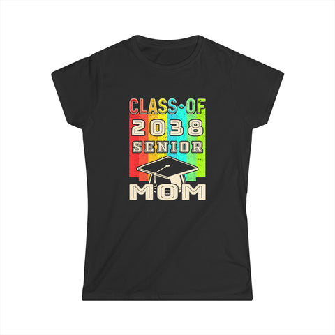 Proud Mom Class of 2038 Senior Graduate 2038 Gifts Senior 38 Women Shirts