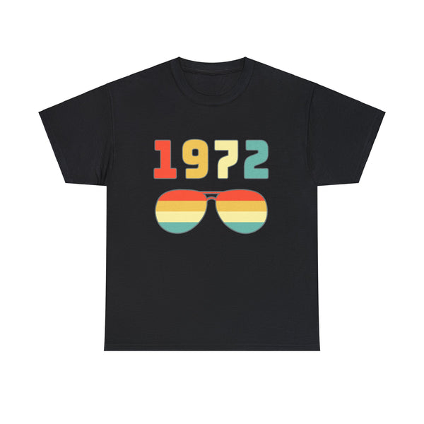 Vintage 1972 T Shirts for Men Retro Funny 1972 Birthday Mens Tshirts for Men Big and Tall