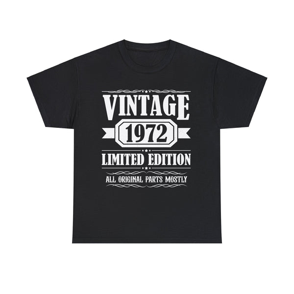 Vintage 1972 TShirt Men Limited Edition BDay 1972 Birthday Mens T Shirts Plus Size Big and Tall