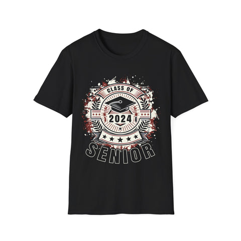 Class of 2024 Graduation School Vintage Senior 2024 Men Shirts