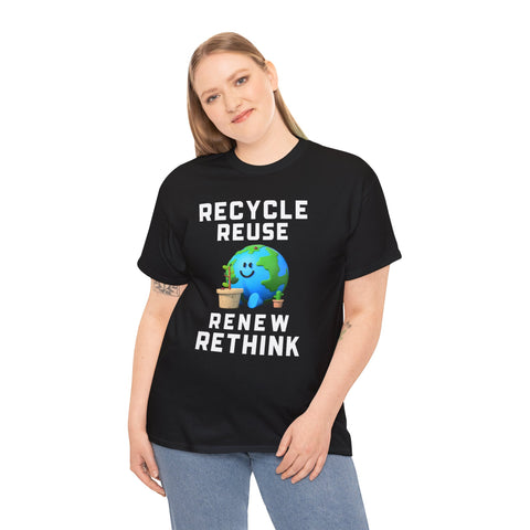 Earth Day Recycling Symbol Reuse Renew Rethink Recycle Women Shirts Plus Size