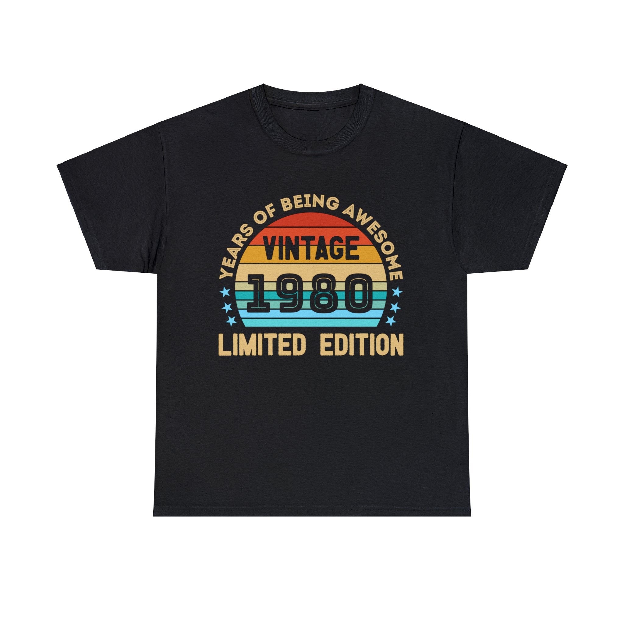 Vintage 1980 T Shirts for Men Retro Funny 1980 Birthday Men Shirts Big and Tall Plus Size