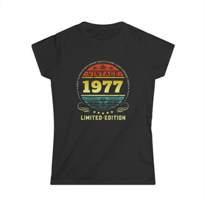 Vintage 1977 Limited Edition 1977 Birthday Shirts for Women Women Tops