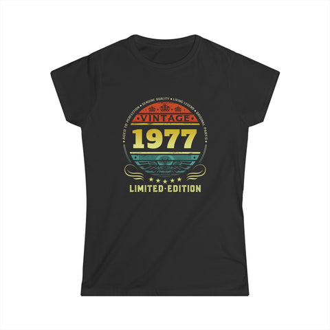 Vintage 1977 Limited Edition 1977 Birthday Shirts for Women Women Tops