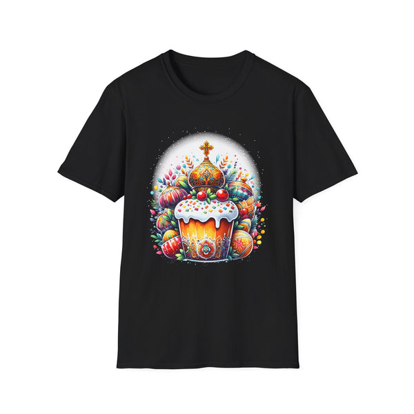 Russian Greek Byzantine Orthodox Cross He Is Risen Easter Men Shirts