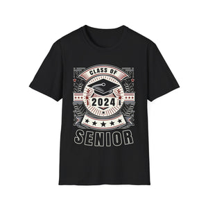 Senior 2024 Class of 2024 Graduation or First Day of School Mens Shirt