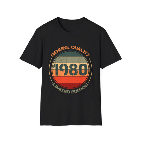 Vintage 1980 T Shirts for Men Retro Funny 1980 Birthday Mens T Shirt