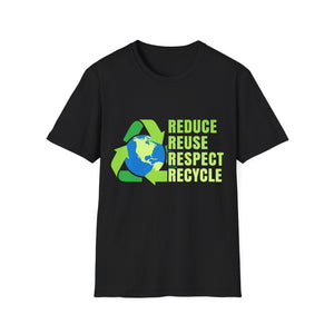 Vintage Green Environment Symbol Novelty Earth Day Environmental Men Shirts