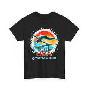 USA 2024 Games United States Sport 2024 USA Mens Gymnastics Shirts for Men Plus Size Big and Tall