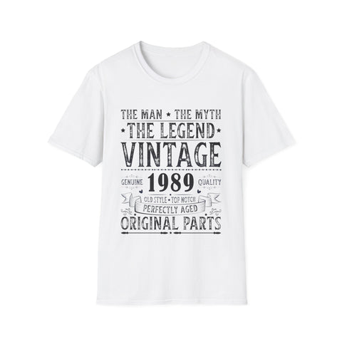 Vintage 1989 T Shirts for Men Retro Funny 1989 Birthday Mens Shirts