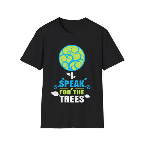 I Speak For Trees Earth Day Save Earth Inspiration Hippie Mens T Shirt